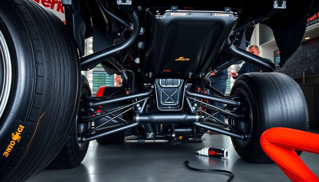 Обслуживание гоночного болида между этапами: чек-лист команды механиков - иллюстрация