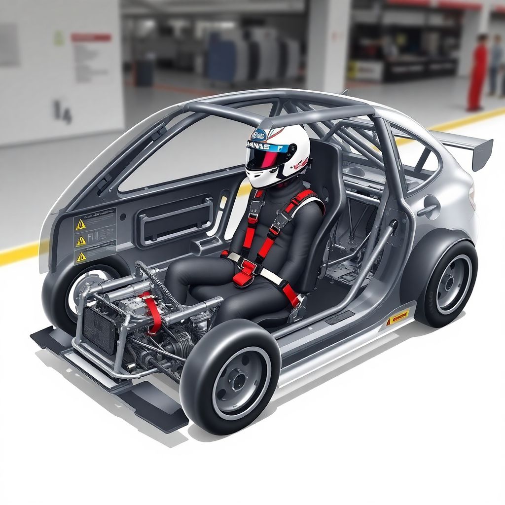 Система безопасности в автоспорте и сертификация каркасов, кресел, ремней Hans