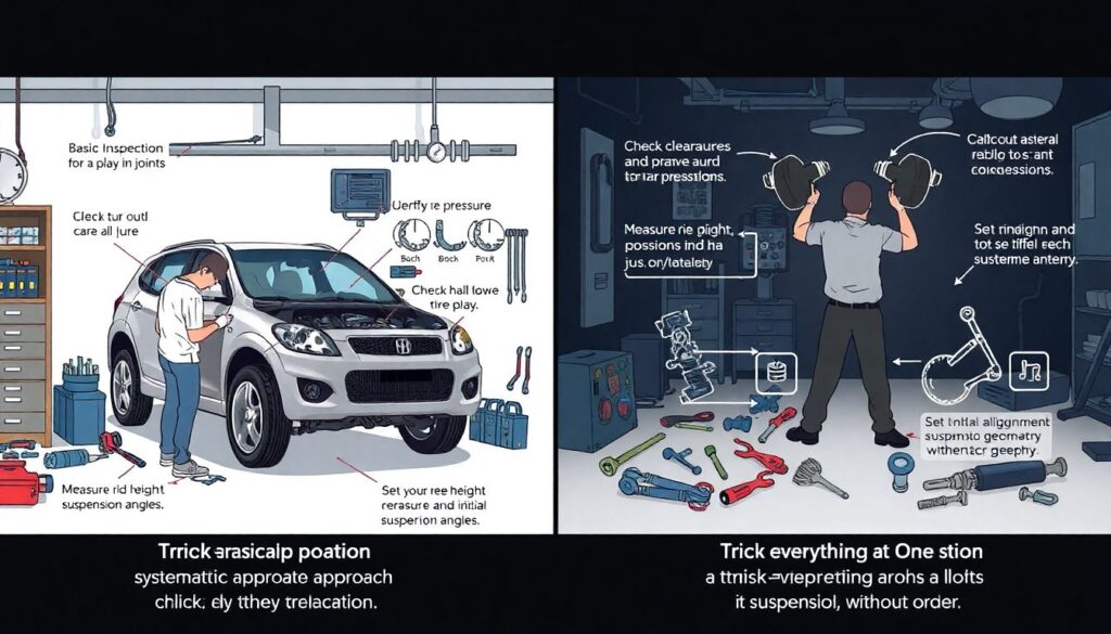 Роль инженера по шасси в кольцевых гонках: развал-схождение, регулировка подвески и влияние на время круга - иллюстрация