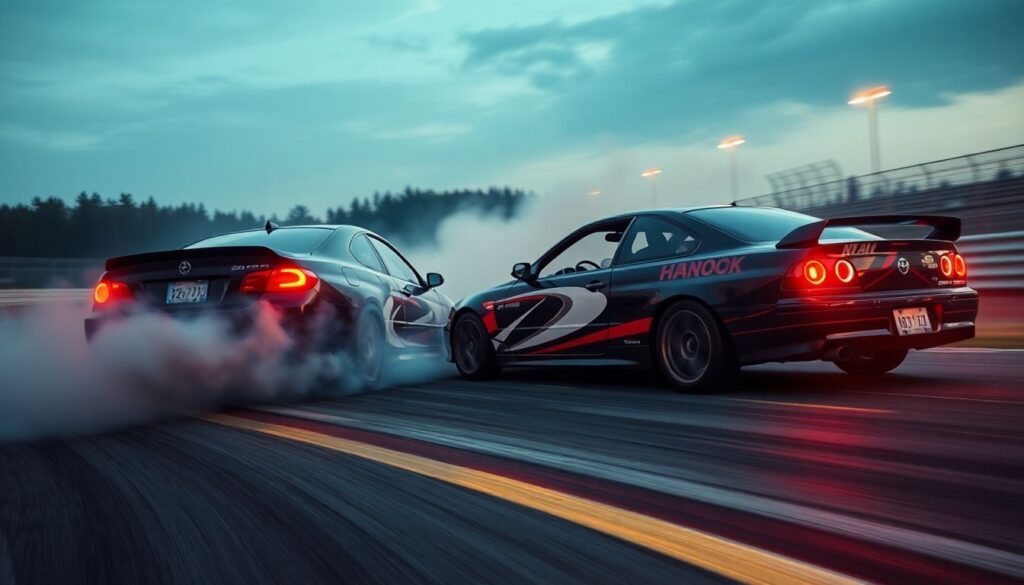 Техника постановки в дрифте: сравнение стилей российских и японских пилотов - иллюстрация