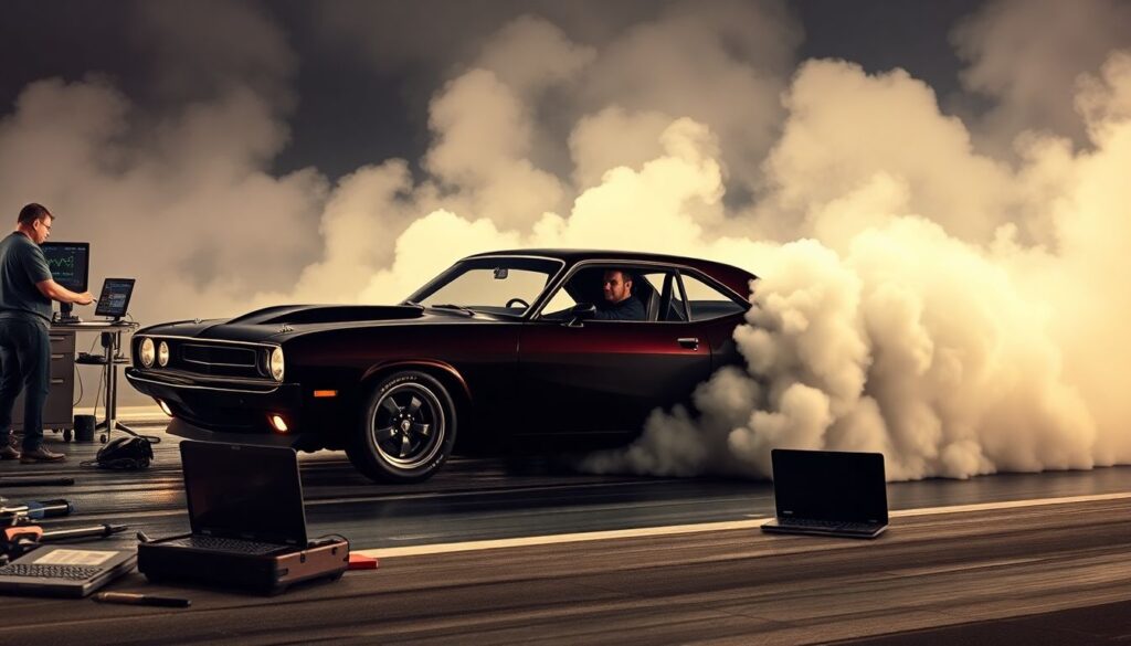 Техника старта в драг-рейсинге: секреты реакции, прогрева резины и настройки лаунч-контроля - иллюстрация