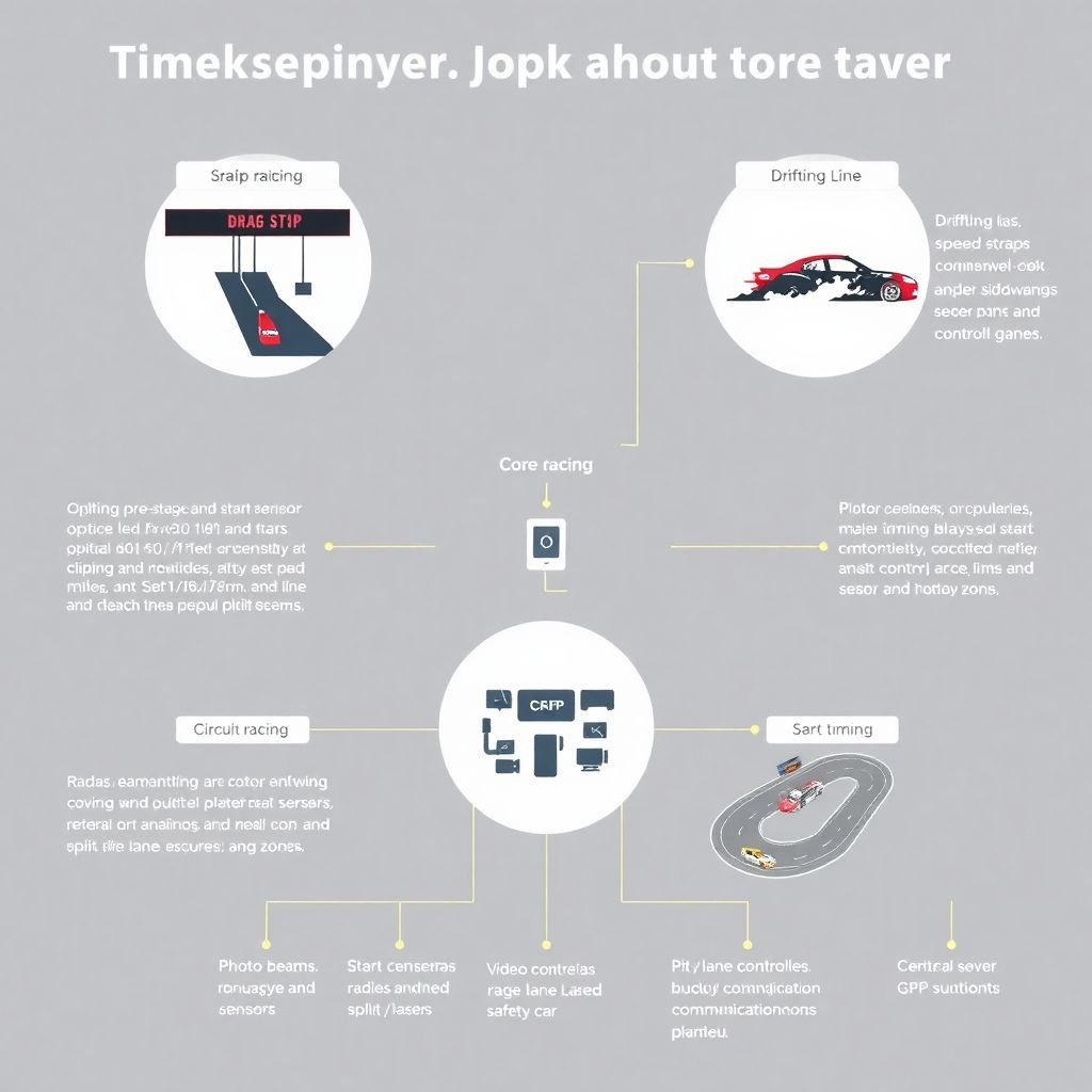 Хронометраж и система судейства в драг-рейсинге, дрифте и кольцевых гонках